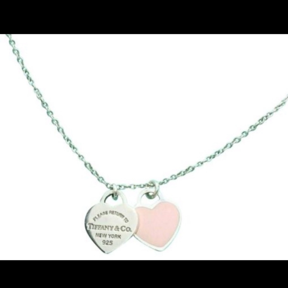 Tiffany pink heart necklace